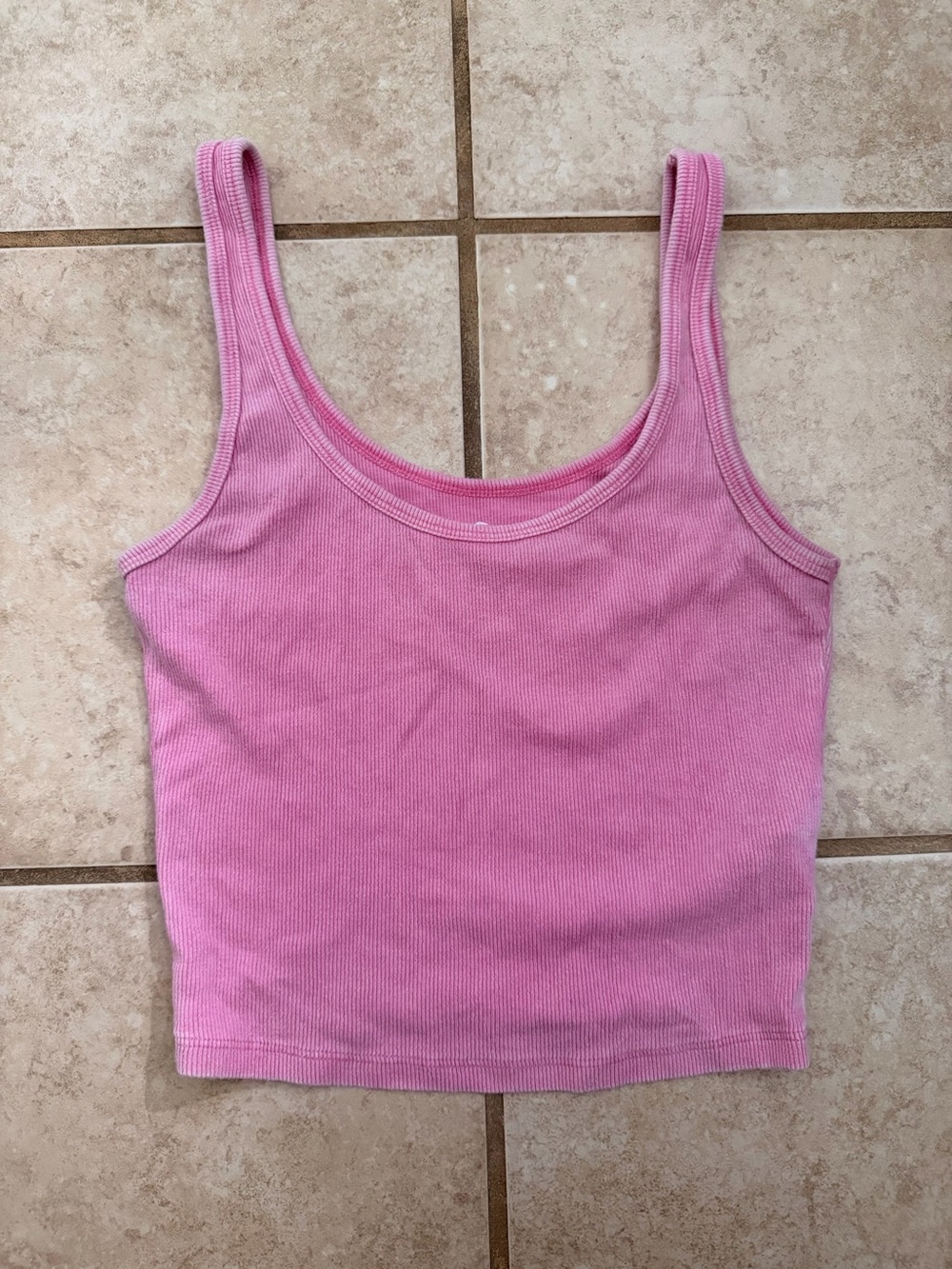 EUC Hollister Pink Ribbed Tank Top